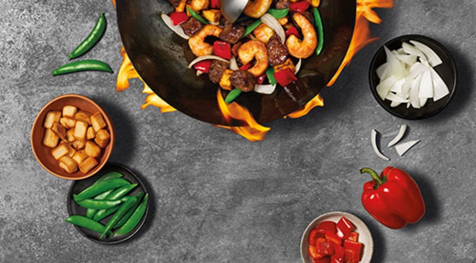 Wok Seared Steak & Shrimp