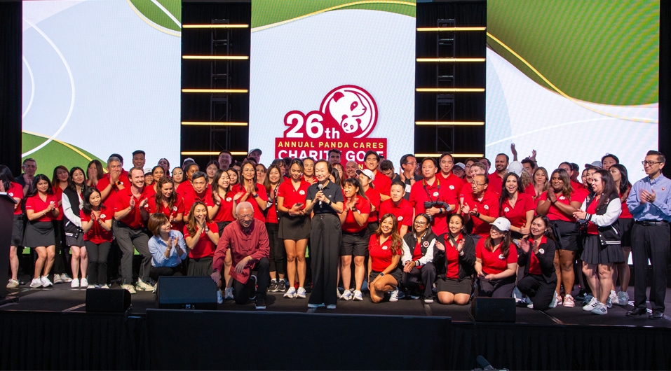 Panda Cares Volunteers on Stage at the 26th Annual Charity Golf Invitational 